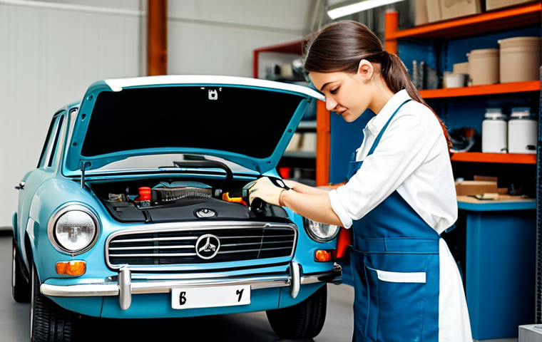 미니카 커스텀 도색 가이드 - **
"A professional female car model enthusiast, in a modest stylish outfit, carefully customizing a...