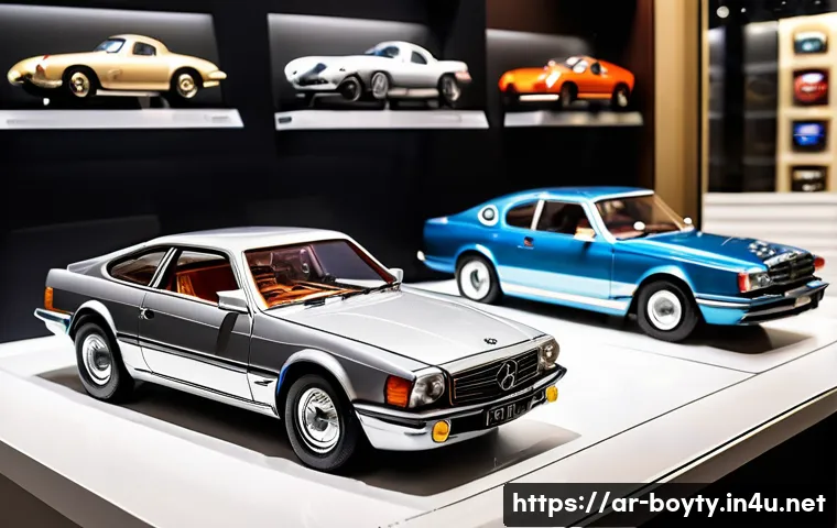 미니카 컬렉션의 가치를 높이는 법 - A highly detailed collection display of rare limited-edition miniature cars inspired by iconic Arabi...