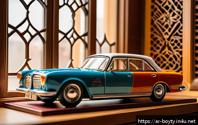 미니카 디스플레이 방법 - A meticulously organized miniature car collection displayed in a dedicated corner of a cozy living r...